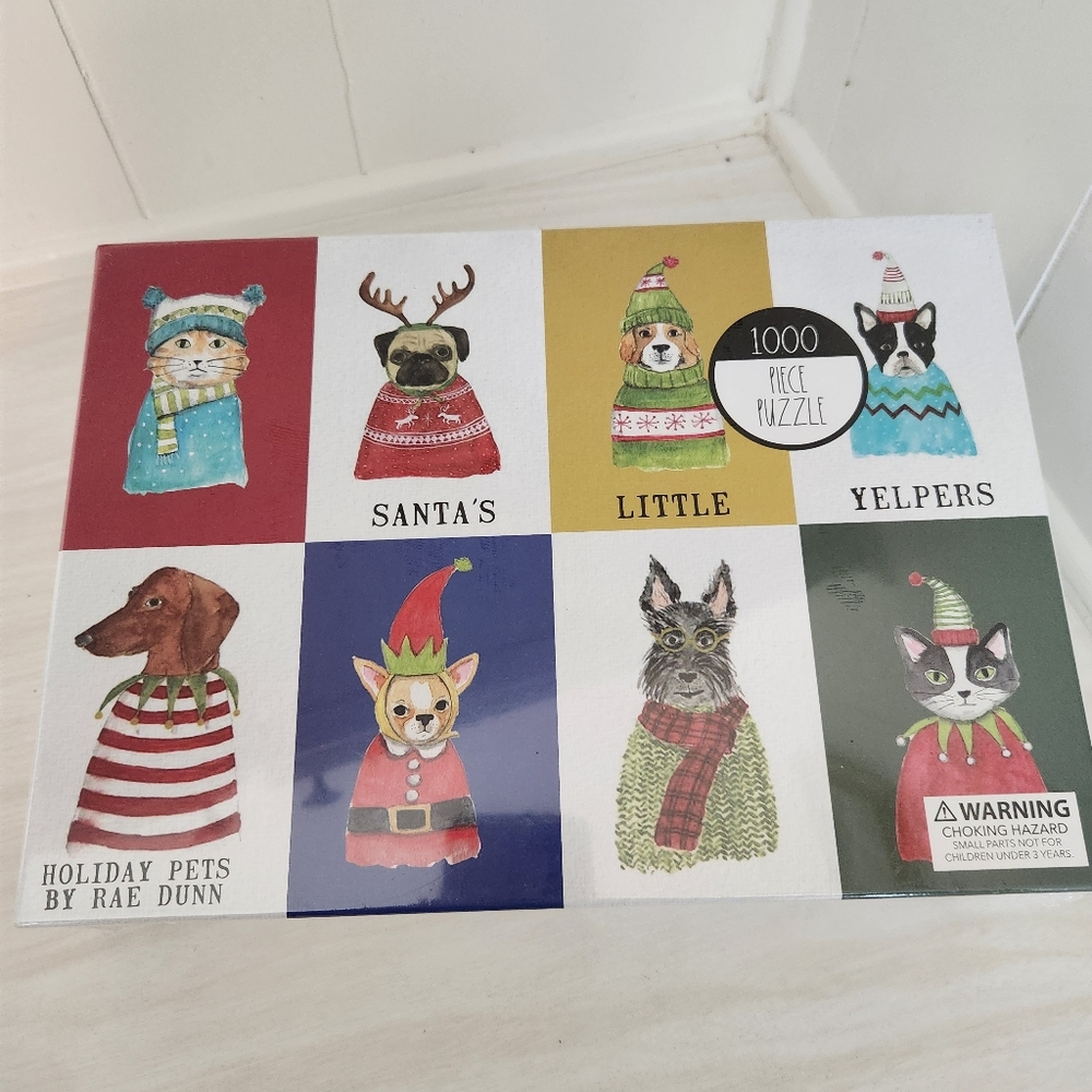 Rae Dunn Holiday Pets 1000 piece Jigsaw Puzzle